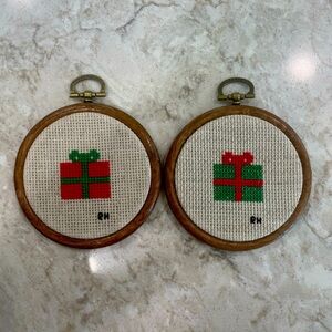 Present Cross Stitch Christmas Decorations!